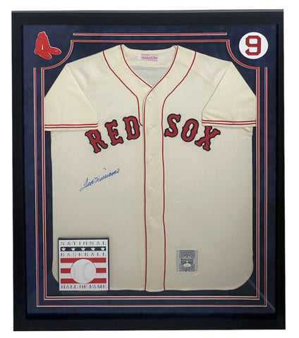Ted Williams Autographed Boston Red Sox Authentic M&N Framed Jersey PSA/DNA