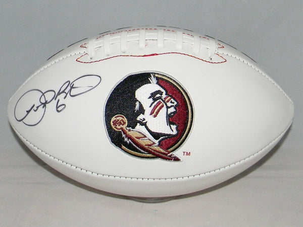 LEROY BUTLER AUTOGRAPHED SIGNED FLORIDA STATE SEMINOLES WHITE LOGO FOOTBALL COA