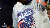 Julian Edelman Signed 16x20 Photo Patriots Super Bowl LIII Trophy Beckett