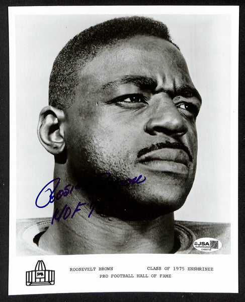 Roosevelt Brown Official Pro Football HOF Auto/Signed 8x10 Photo JSA BA201973