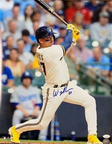 Brewers Infielder WILLY ADAMES Signed 16x20 Photo #10 AUTO - JSA