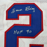 Autographed/Signed Dave Bing HOF 90 Detroit White Jersey Beckett BAS COA