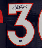 Terrell Davis Signed Denver Broncos Framed Blue NFL Jersey with "HOF 17" Inscrip