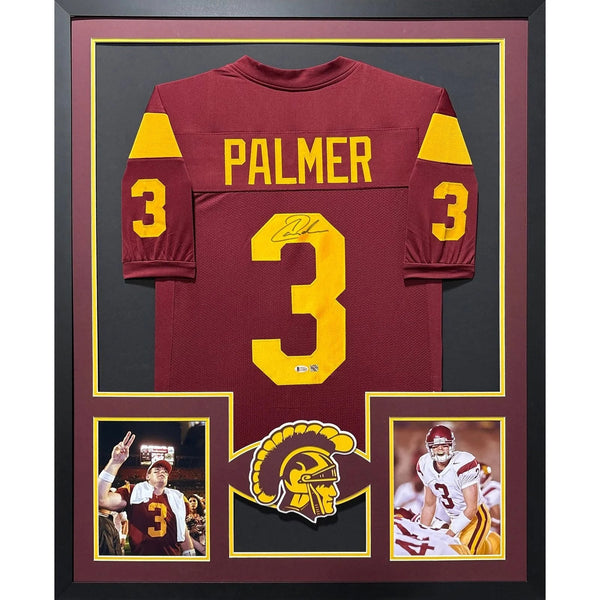 Carson Palmer Autographed Signed Framed Maroon USC Jersey BECKETT