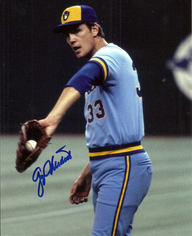 Brewers GEORGE DOC MEDICH Signed 8x10 Photo #3 AUTO - 1982 AL CHAMP & WS
