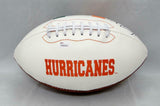 Vinny Testaverde Autographed Miami Hurricanes Logo Football W/ Heisman- JSA W Au