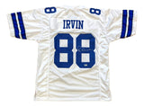 Michael Irvin Dallas Signed White Football Jersey BAS