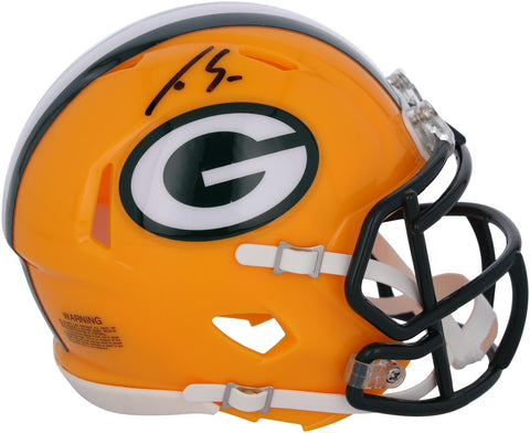 Luke Musgrave Green Bay Packers Signed Riddell Speed Mini Helmet
