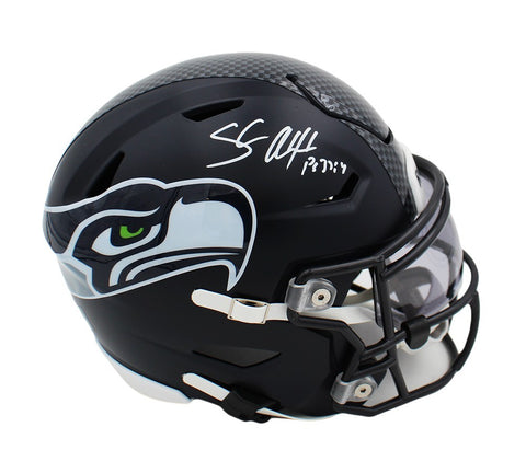Shaun Alexander Signed Seattle Seahawks Speed Flex Mid-Size Midi Helmet - Insc