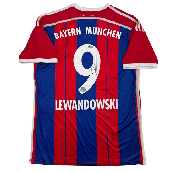 Autographed/Signed Robert Lewandowski Bayern Munich Red Jersey Beckett