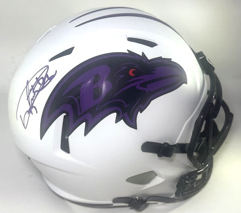 Ravens DERRICK HENRY Signed Full Size LUNAR Replica Speed Helmet AUTO - BAS