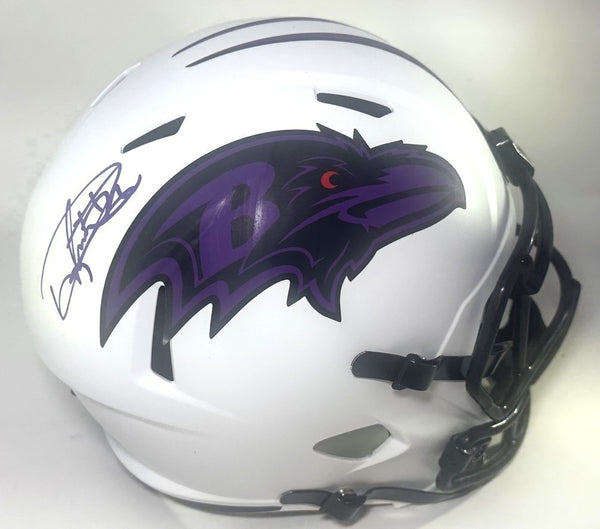 Ravens DERRICK HENRY Signed Full Size LUNAR Replica Speed Helmet AUTO - BAS