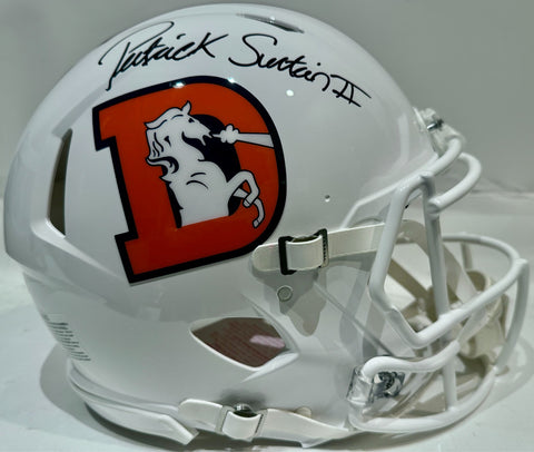 Patrick Surtain II Autographed Denver Broncos Snowcapped NFL Pro Helmet BAS COA