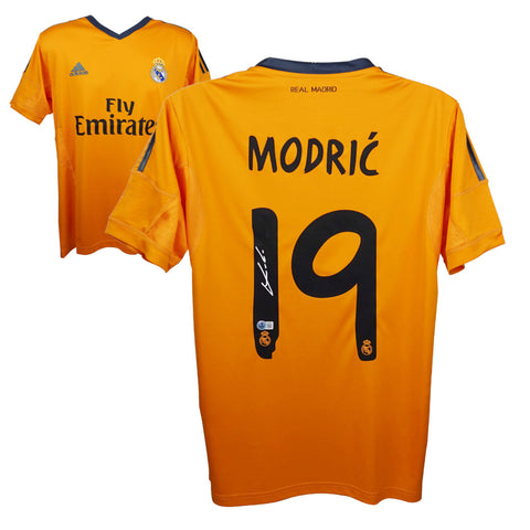 Luka Modric Signed Real Madrid FC Away Soccer Jersey #19 with Beckett COA