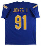 Patrick Jones Signed Pitt Panthers Jersey (Beckett COA) Vikings 2021 3rd Rnd Pck