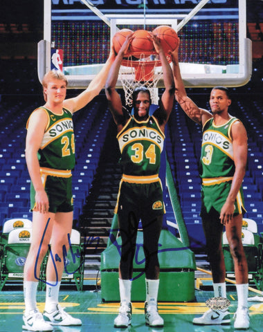 Tom Chambers & Dale Ellis Autographed 8x10 Photo MCS Holo 87418