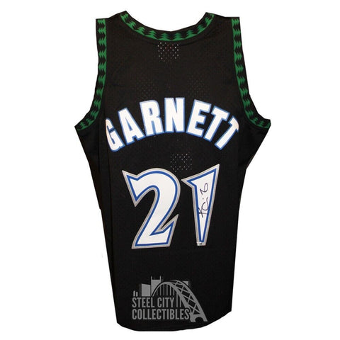 Kevin Garnett Autographed Timberwolves Black Mitchell & Ness Jersey - Fanatics