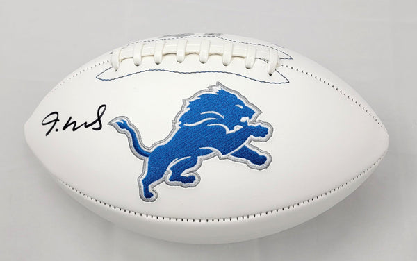 Jameson Williams Autographed Detroit Lions Logo Football Beckett Witnessed