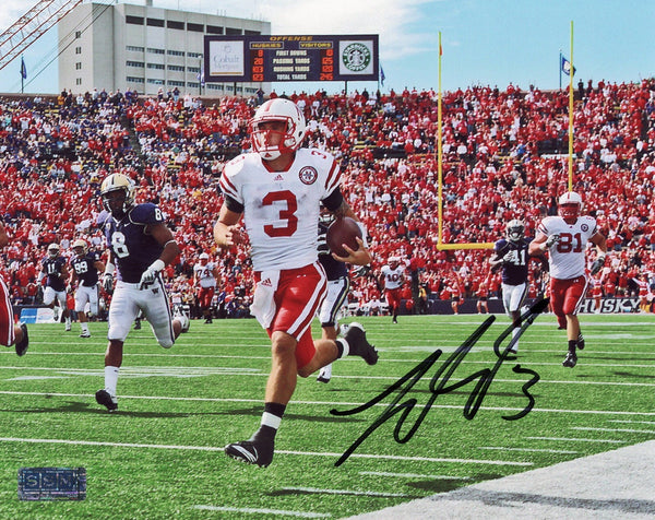 TAYLOR MARTINEZ AUTOGRAPHED NEBRASKA CORNHUSKERS 8x10 PHOTO COA