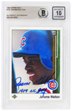 Jerome Walton Signed Cubs 1989 Upper Deck RC Card #765 w/ROY (Beckett - Auto 10)