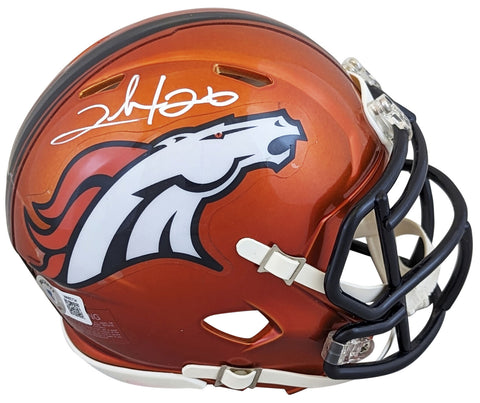 Broncos Clinton Portis Authentic Signed Flash Speed Mini Helmet BAS Witnessed