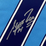 Autographed/Signed Sergio Kun Aguero Manchester City Blue Jersey BAS COA