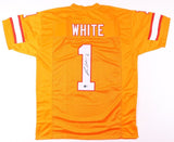 Rachaad White Signed Tampa Bay Buccaneers Creamsicle Throwback Jersey (Beckett)