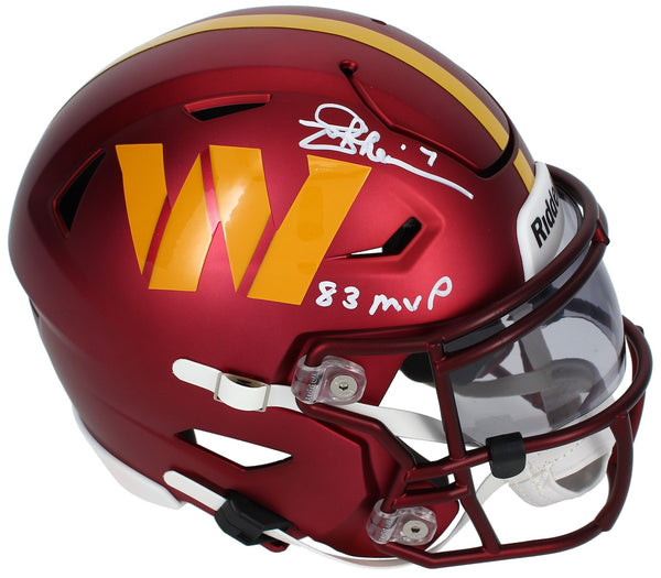 Joe Theismann Autographed/Inscribed Washington Commanders Speedflex Midi Beckett