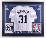 Dave Winfield Signed Yankees 35"x43" Framed Jersey (JSA COA) 12xAll-Star OF / DH