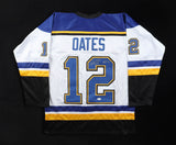 Adam Oates Signed Blues Jersey Inscribed "HOF 12" (JSA COA) / NHL HOF 2012