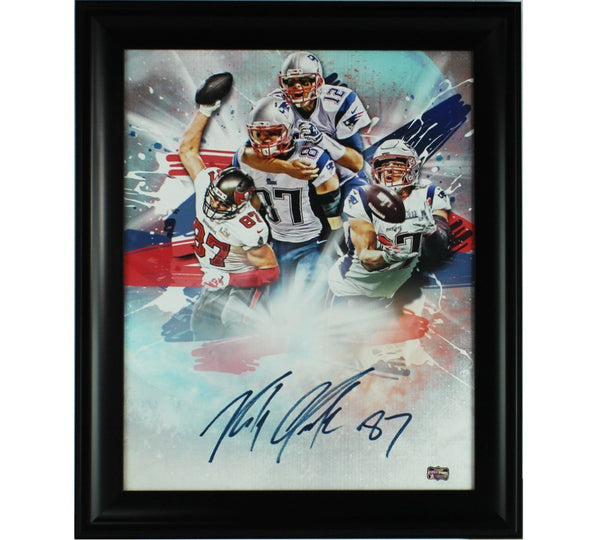 Rob Gronkowski Signed Tampa Bay Buccaneers 20x24 NFL Stretched Canvas