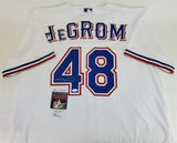 Jacob deGrom Signed Texas Rangers Jersey (JSA COA) 2014 NL Rookie of the Year