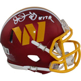 Joe Jacoby Signed Washington Commanders 25 Alt Mini Helmet HTTR Beckett W 55059
