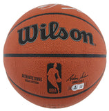 Hawks Dominique Wilkins "2x Insc" Authentic Signed Wilson Basketball BAS Wit