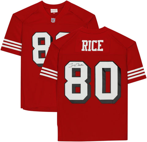 Jerry Rice SF 49ers Autographed Mitchell and Ness Replica Jersey - Fanatics
