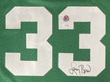 Larry Bird Signed Boston Celtics Green M&N HWC Swingman Jersey Bird+JSA ITP