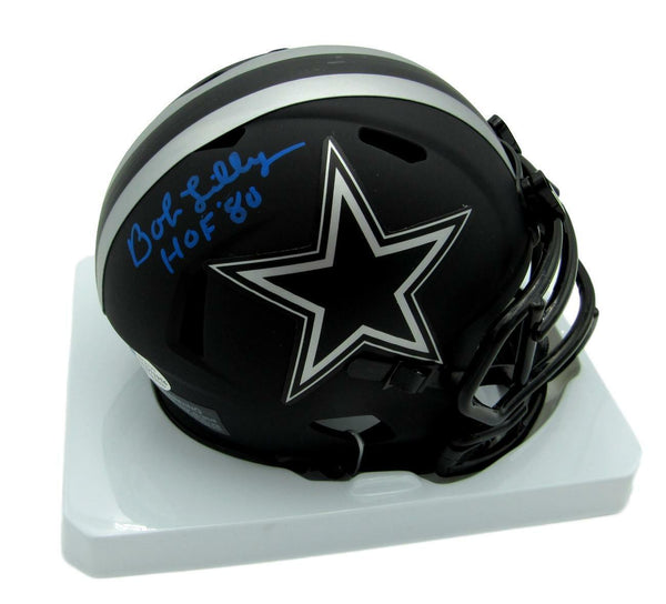 Bob Lilly Signed/Autographed Cowboys Eclipse Mini Football Helmet Beckett 155601