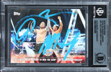 Jeff Hardy/Matt Hardy Signed 2018 Topps WWE Road To WM #25 Card BAS Slabbed