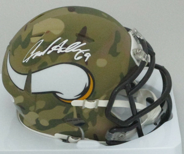 Vikings JARED ALLEN Signed Riddell Speed CAMO Speed Mini Helmet AUTO BCA