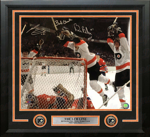 LCB Line Clarke/Barber/Leach Goal Flyers Autograph Signed 16x20 Framed Photo JSA
