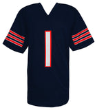 Jaylon Johnson (BEARS) Signed Navy Custom Football Jersey - (SCHWARTZ COA)