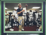 Pete Carroll Autographed Framed 8x10 Photo Seattle Seahawks Beckett QR #AE31648