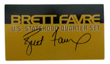 Brett Favre U.S Statehood Quarter Set Official Retirement HOF Packers NFL 24KT