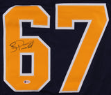 Benoit Pouliot Signed Buffalo Sabres Jersey (Beckett) NHL Career 2006-2018 / L.W