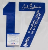 Carl Erskine Signed Brooklyn Dodgers Jersey (PSA COA) 1955 World Champ Pitcher