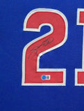 FRAMED CHICAGO CUBS SAMMY SOSA AUTOGRAPHED SIGNED JERSEY BECKETT COA