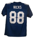 Hakeem Nicks Autographed Pro Style Blue XL Jersey The Dream DEN 12580