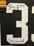 FRAMED PITTSBURGH STEELERS JOHN FRENCHIE FUQUA AUTOGRAPHED SIGNED JERSEY JSA COA