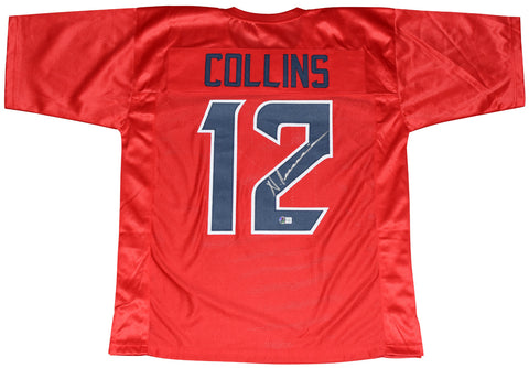NICO COLLINS AUTOGRAPHED HOUSTON TEXANS 2024 NEW #12 RED JERSEY BECKETT