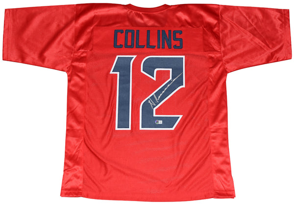 NICO COLLINS AUTOGRAPHED HOUSTON TEXANS 2024 NEW #12 RED JERSEY BECKETT